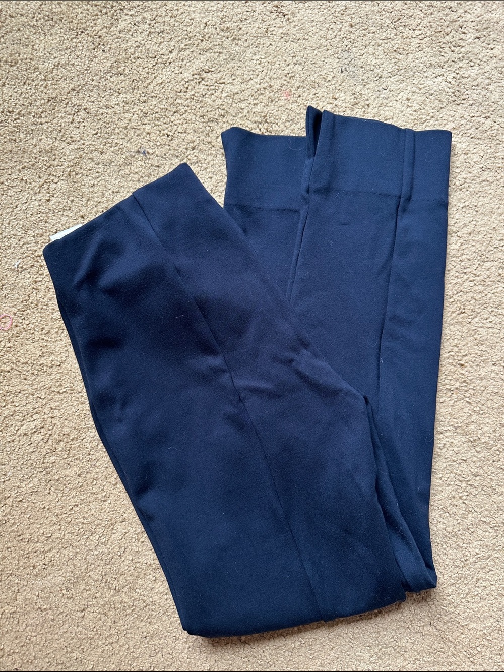 Vince Dark Navy Straight-Leg Trousers